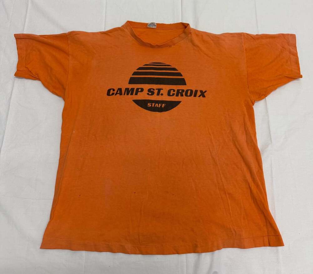 Vintage 80s Champion Camp St. Croix Staff T-Shirt Orange XL